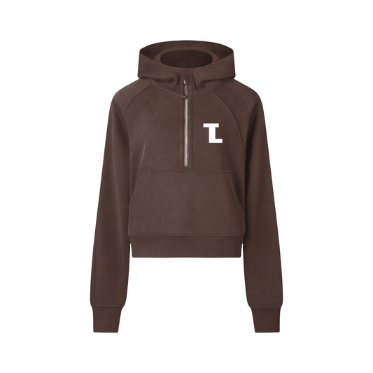 Cropped Half-Zip Hoodie