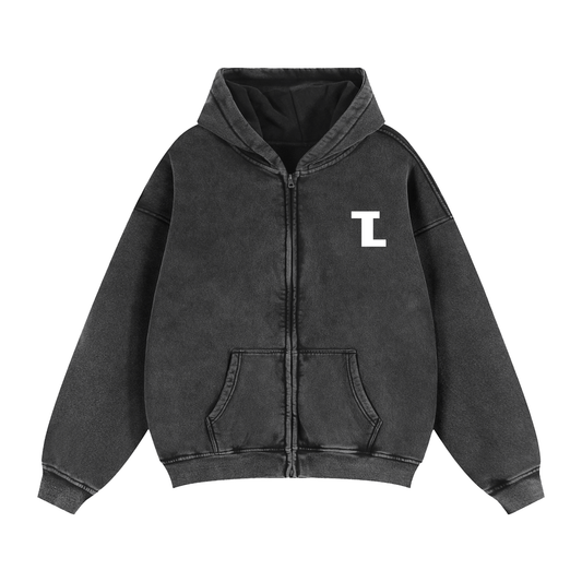 Zip-Through Boxy Hoodie